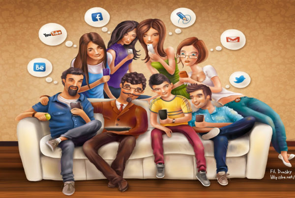 disegno famiglia social