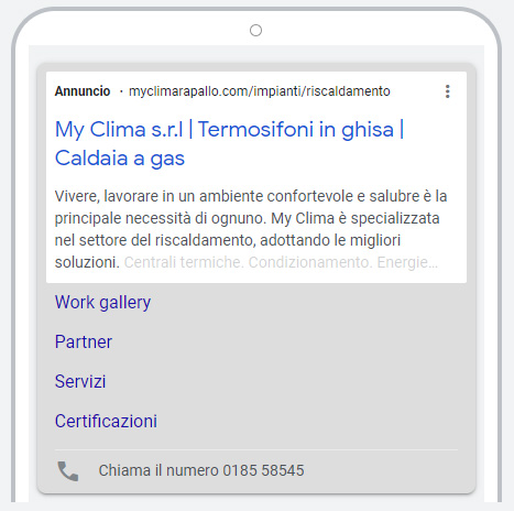 my clima annuncio google