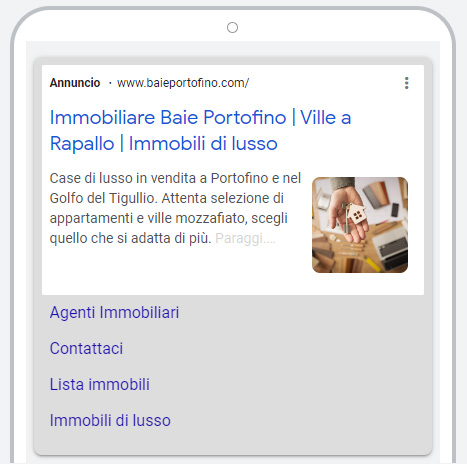 baie portofino annuncio google adwords