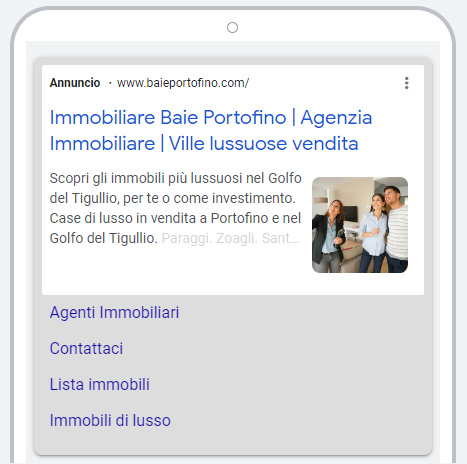 baie portofino annuncio google adwords